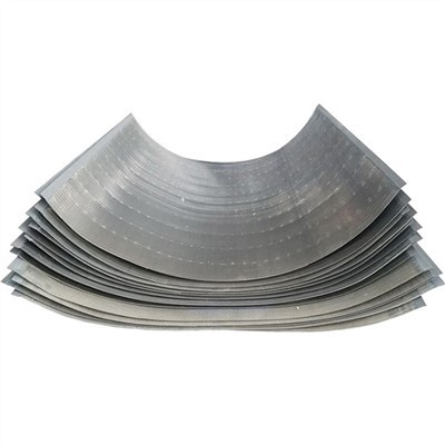 Izliekts ķīļveida stieples ekrāns