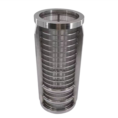 Cilindriska Ss 304 ķīļstieples ekrāna caurule